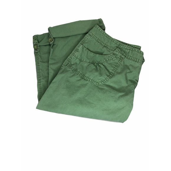 Caribbean Joe Pants - Caribbean Joe Capris Womens 16 Green Pockets